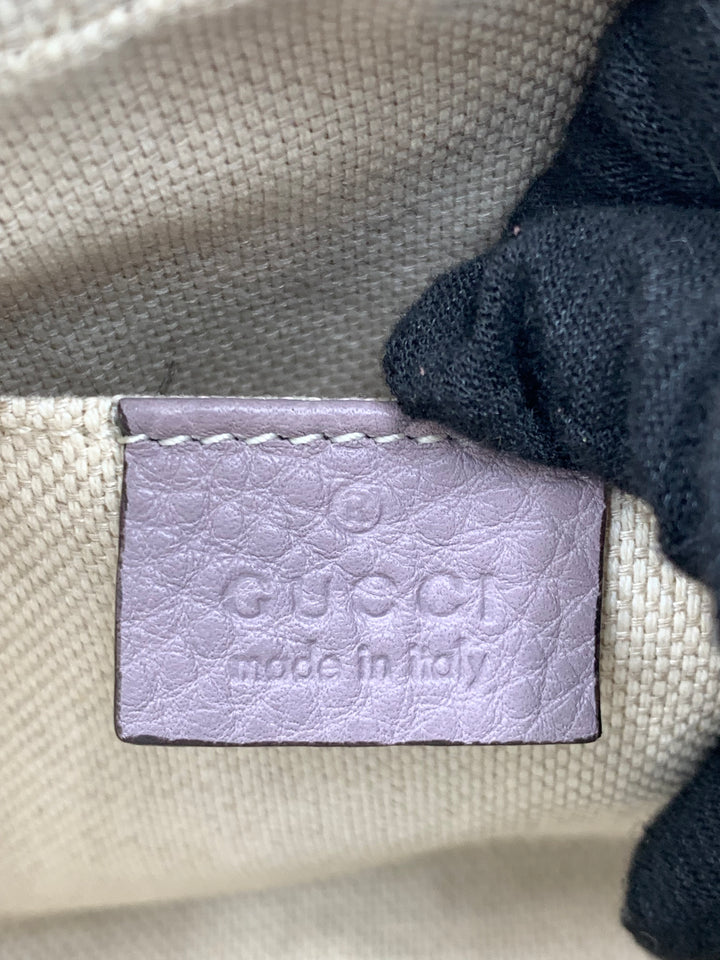 Gucci Purple Leather Small Soho Disco Crossbody Bag