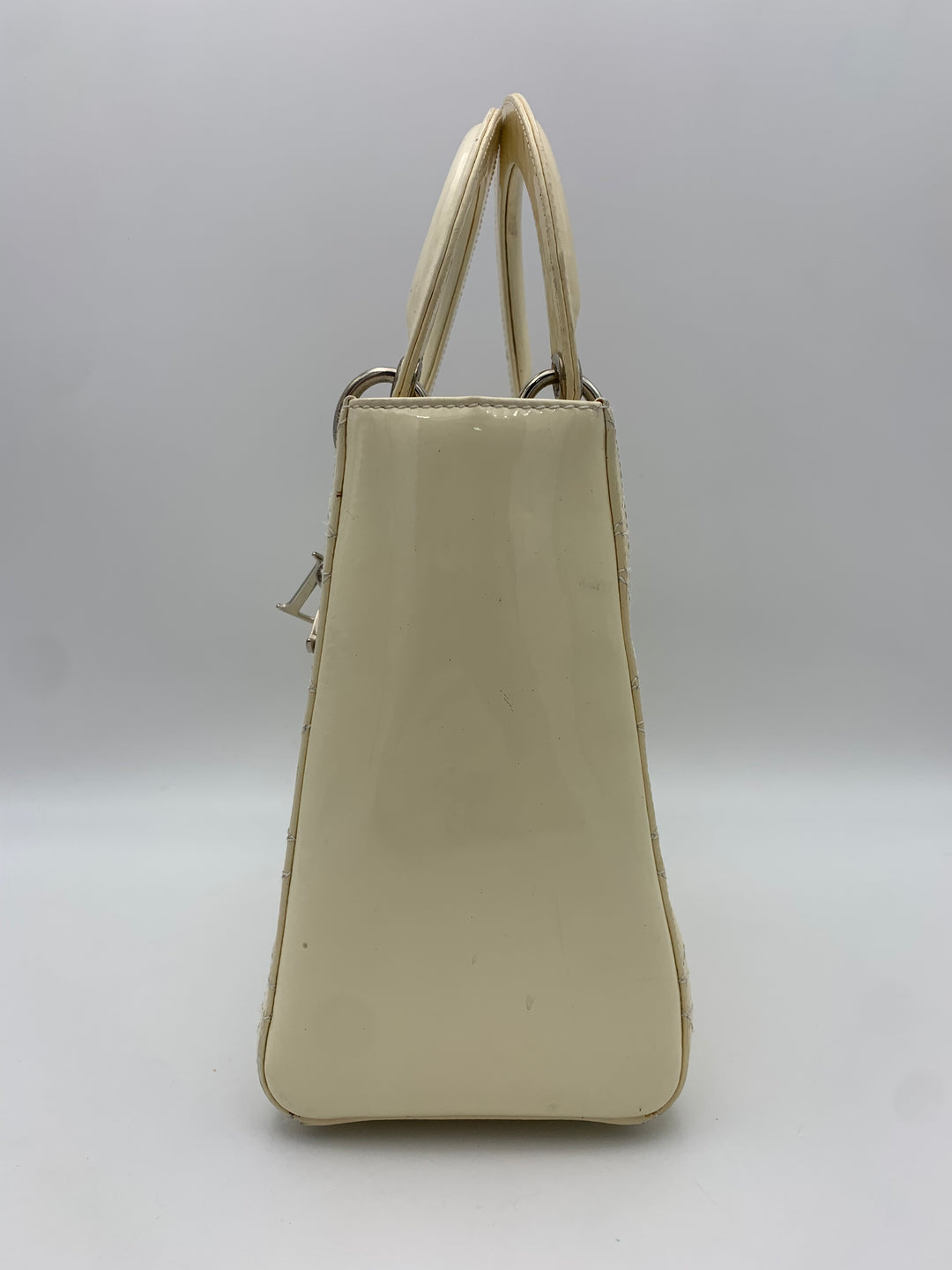 Lady Dior in Beige Cannage Patent Leather