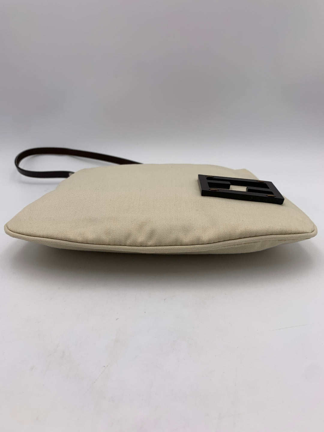 Fendi White Vintage Baguette Shoulder Bag