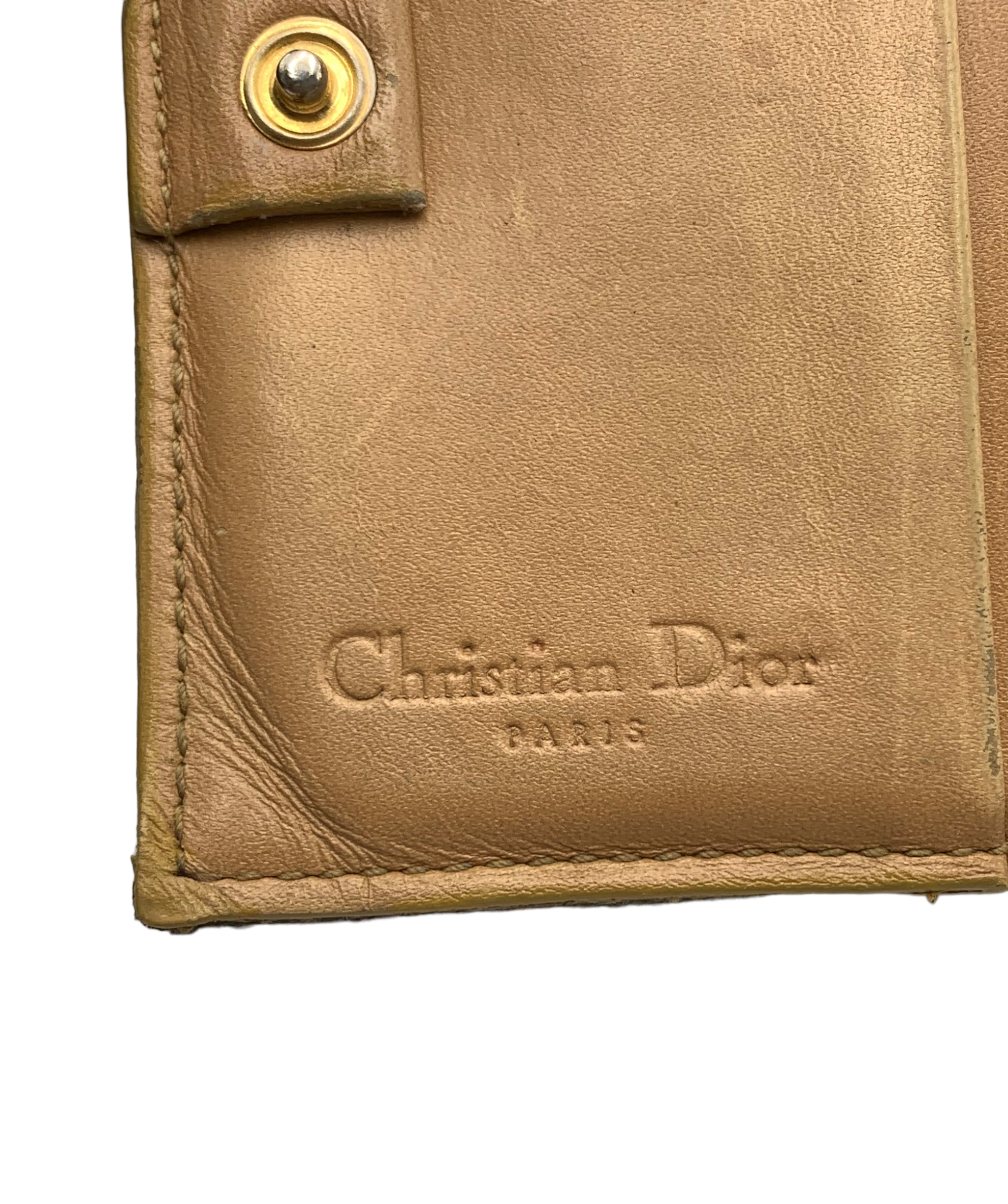 良品✨Christian Dior Trotter Bifold Wallet Dior] Christian Dior Trotter bi -fold wallet Canvas Navy