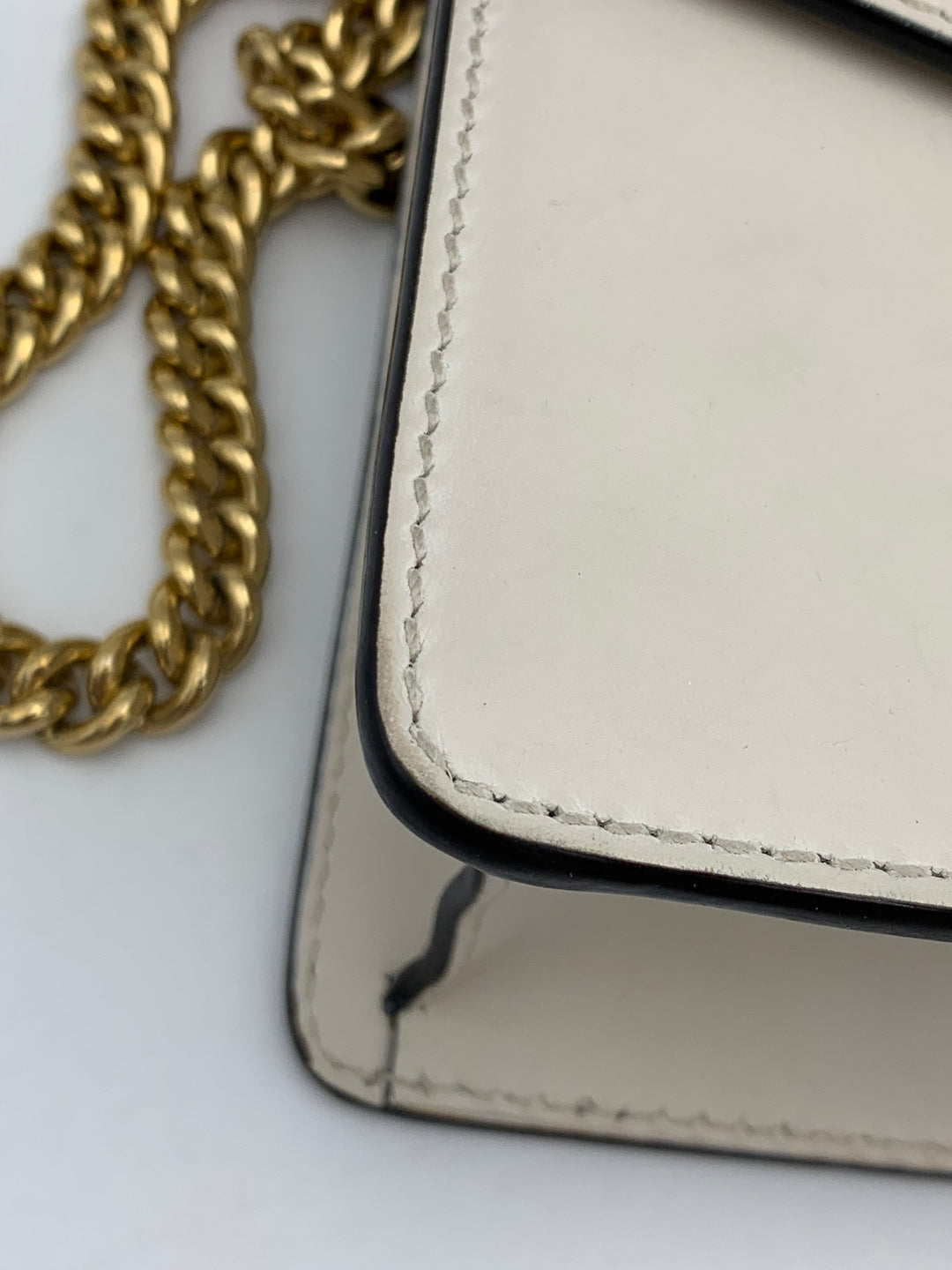 Gucci Mini Sylvie Chain Shoulder Bag White