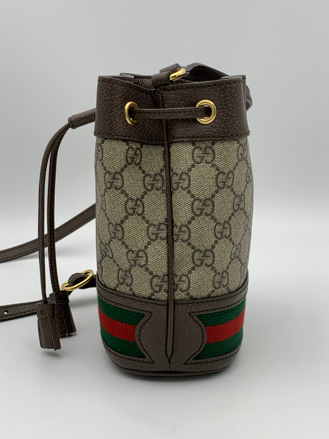 Gucci Ophidia Mini Bucket Bag-Beige