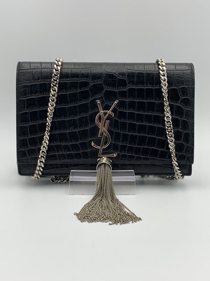 YSL Kate Tassel WOC in Crocodile Emboissed Leather