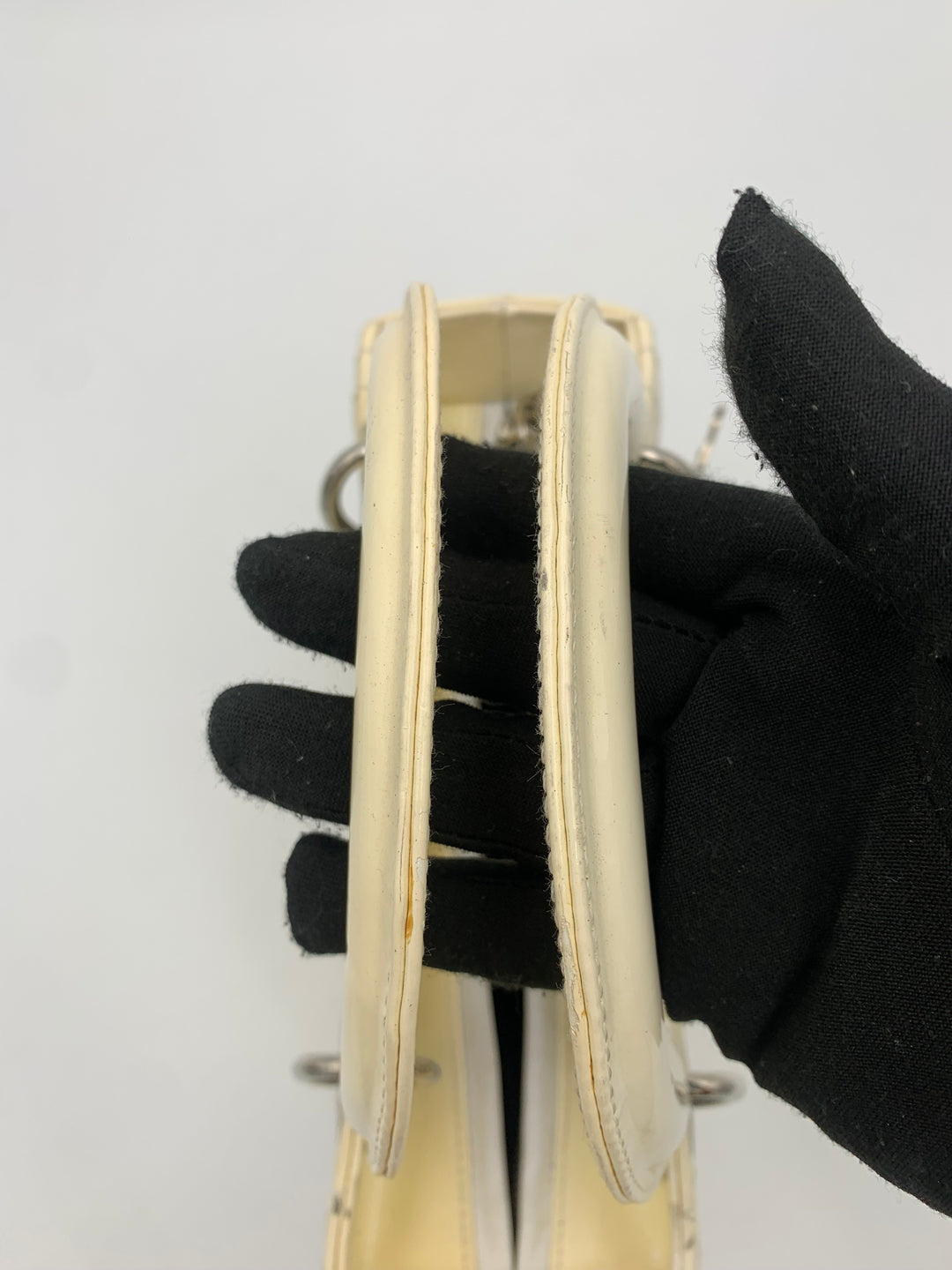 Lady Dior in Beige Cannage Patent Leather