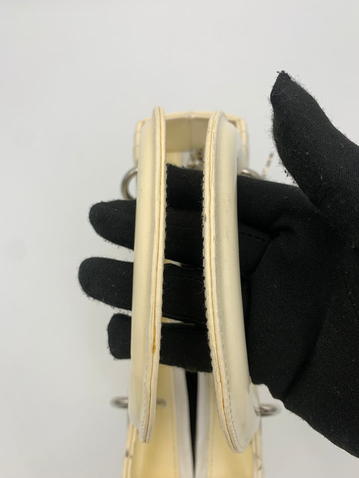 Lady Dior in Beige Cannage Patent Leather