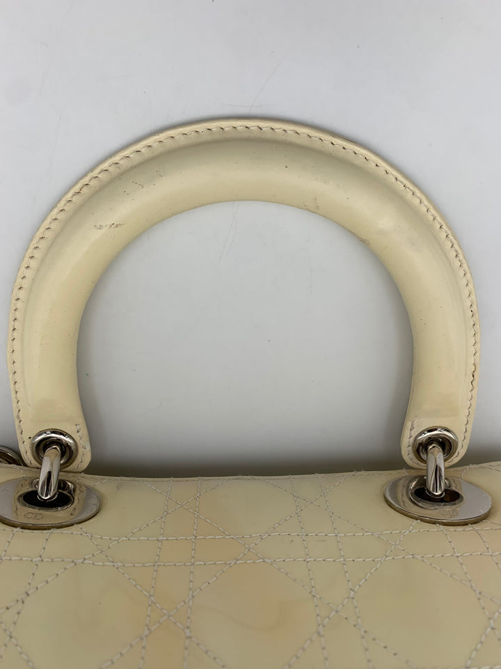 Lady Dior in Beige Cannage Patent Leather