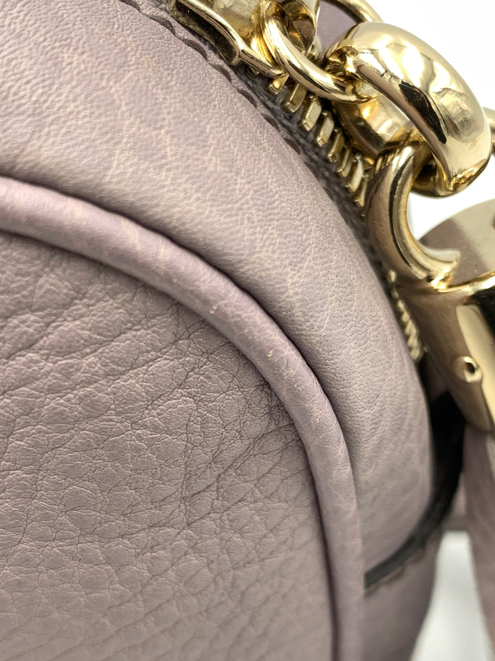 Gucci Purple Leather Small Soho Disco Crossbody Bag