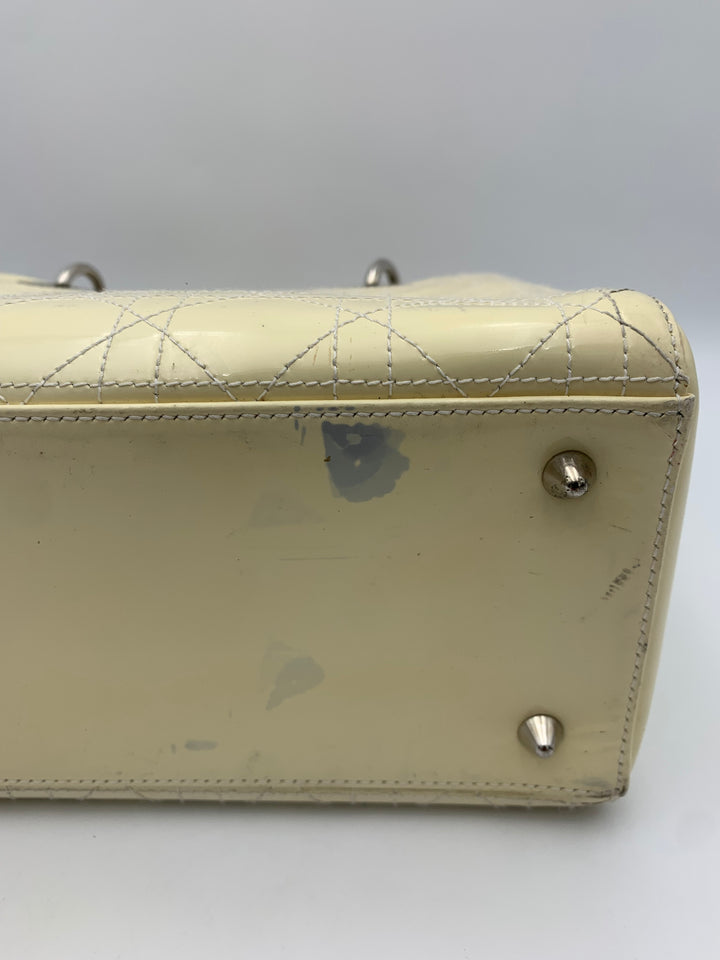 Lady Dior in Beige Cannage Patent Leather