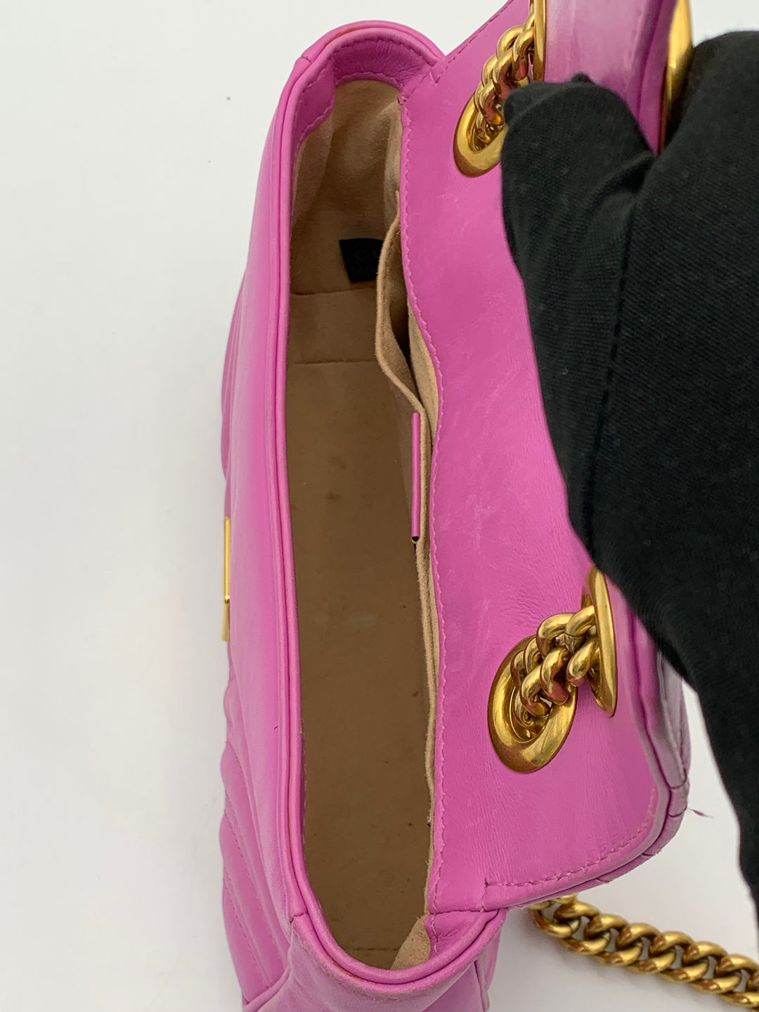 Gucci Marmont Matelasse Mini Purple Flap Bag