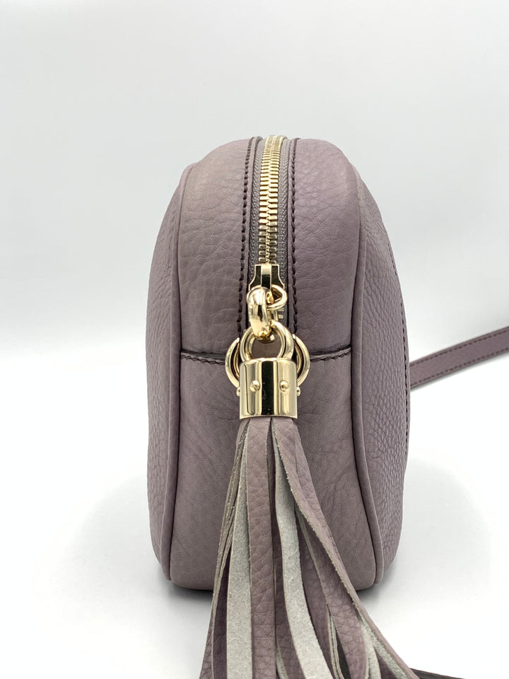 Gucci Purple Leather Small Soho Disco Crossbody Bag