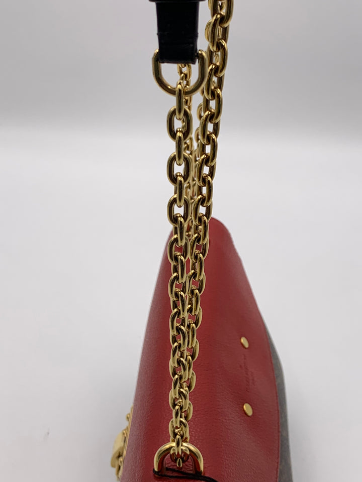 Louis Vuitton Monogram Saint Placide Flap Red