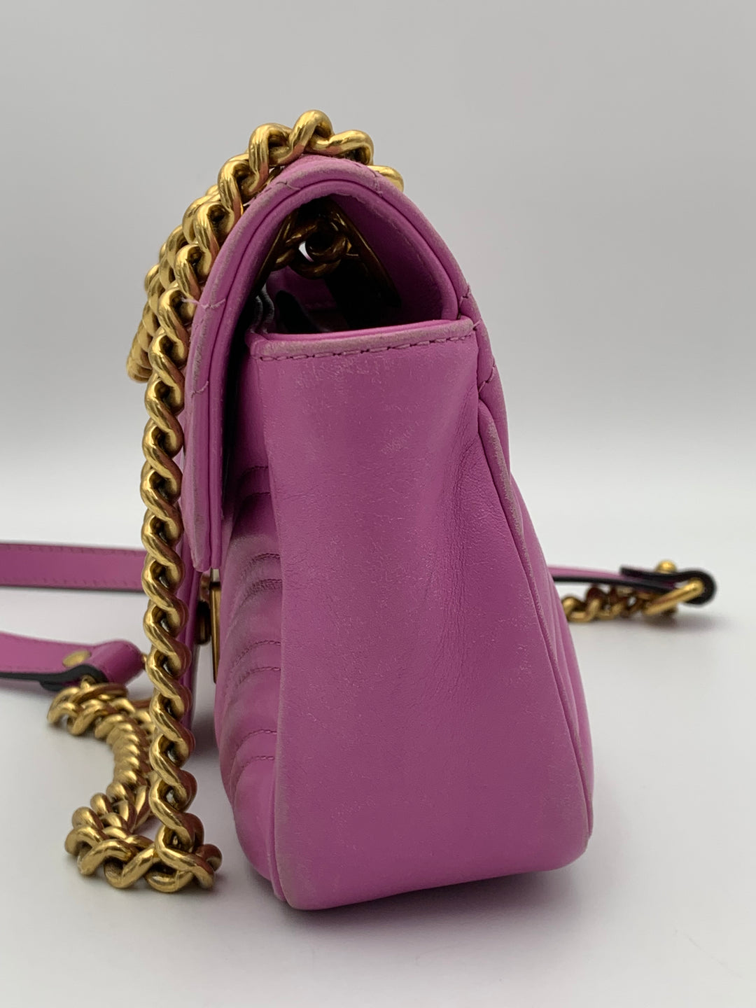 Gucci Marmont Matelasse Mini Purple Flap Bag