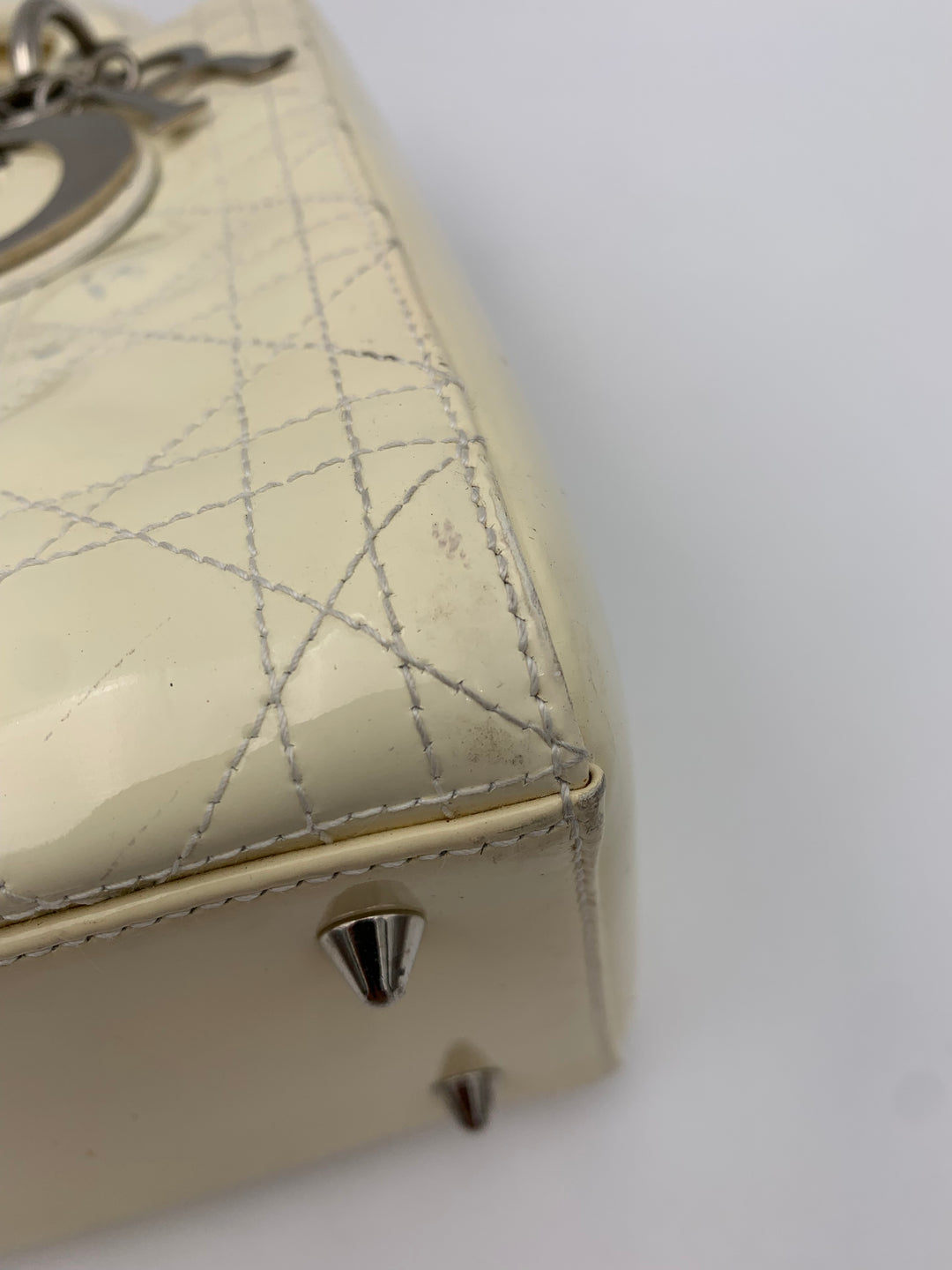 Lady Dior in Beige Cannage Patent Leather