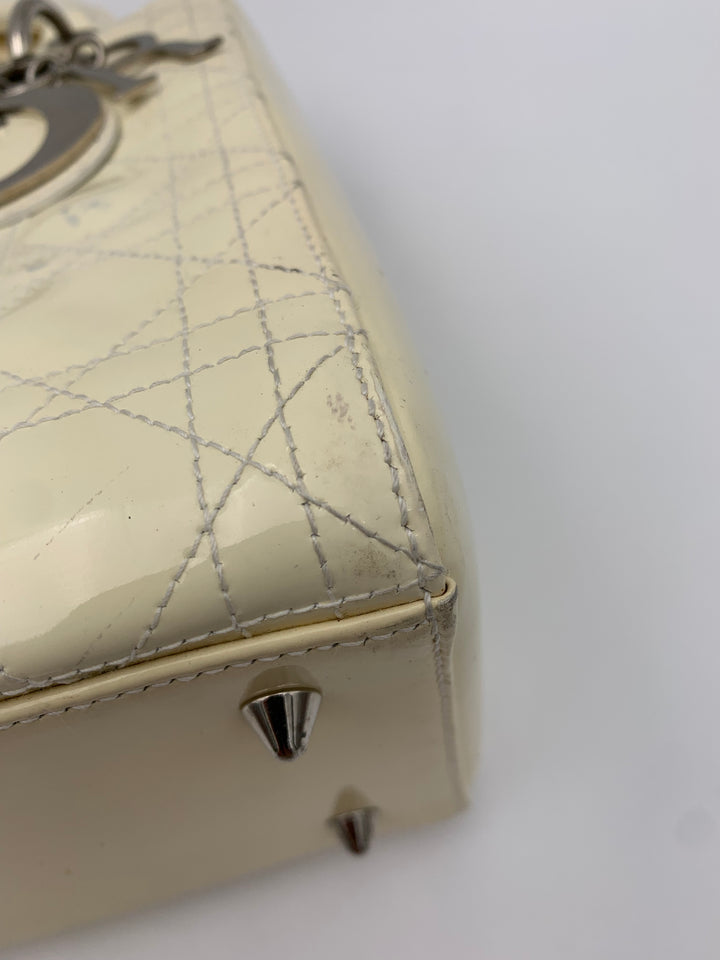 Lady Dior in Beige Cannage Patent Leather