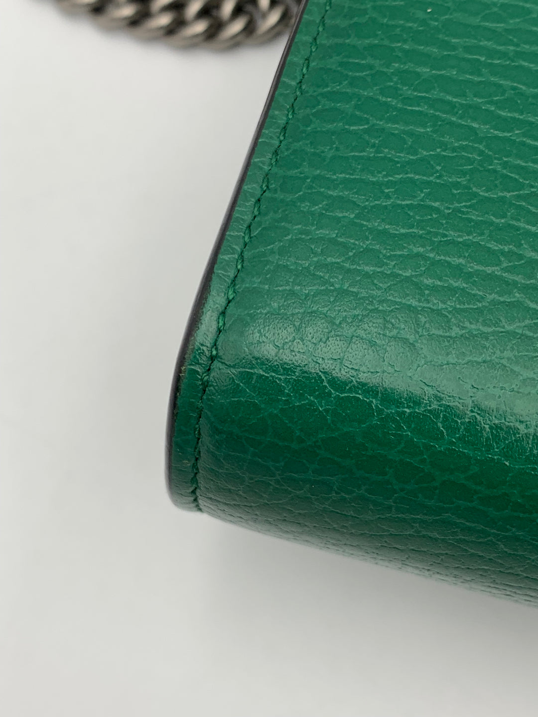 Gucci Dionysus Leather Mini Chain Bag Emerald Green