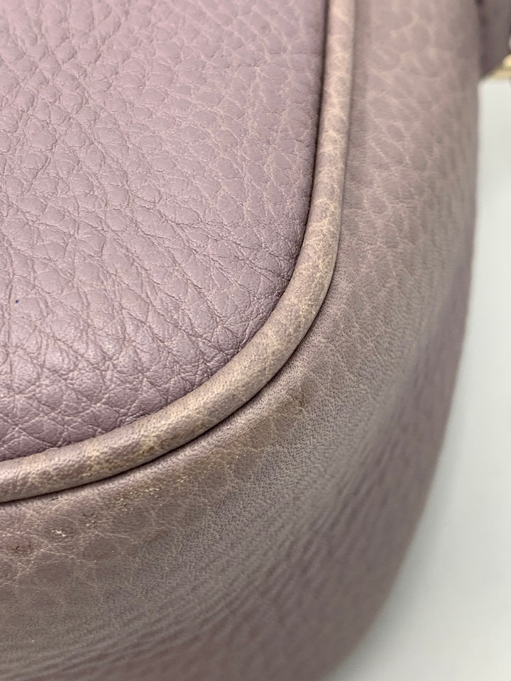 Gucci Purple Leather Small Soho Disco Crossbody Bag