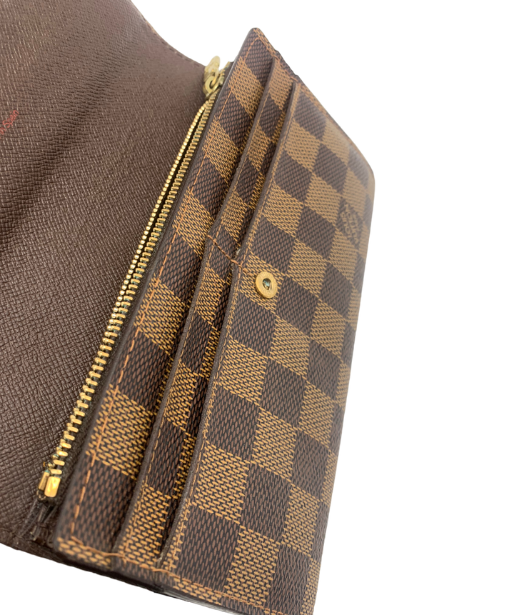 Louis Vuitton Damier Ebene Sarah Wallet (10 card slots)