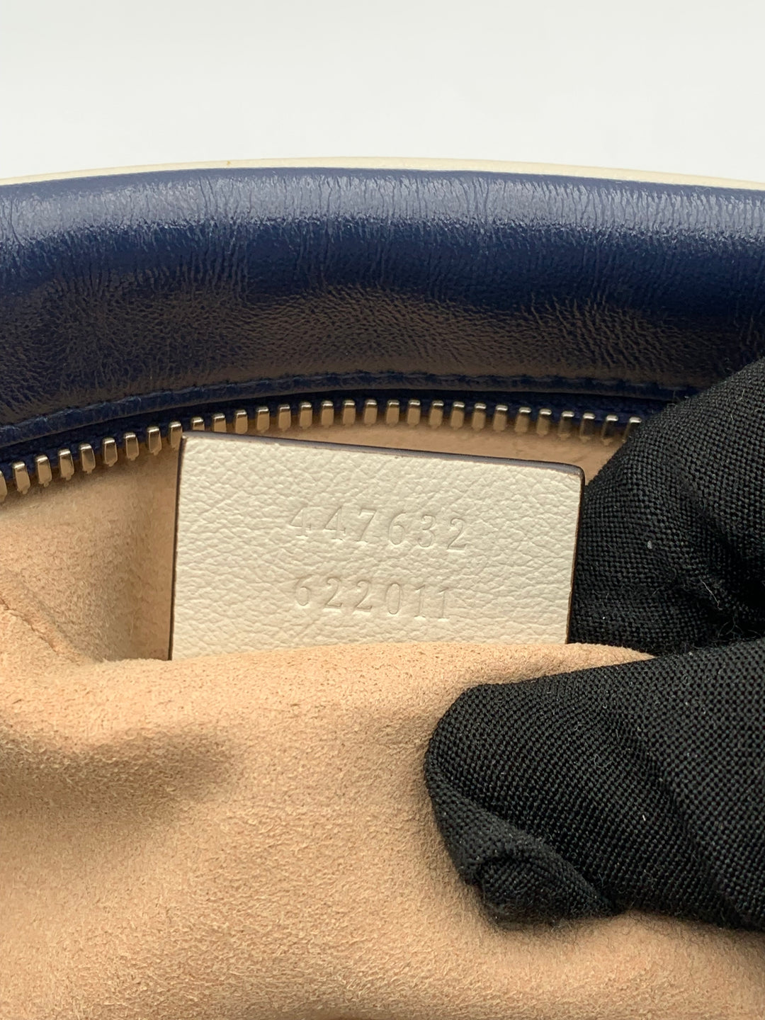 Gucci Navy Blue Marmont Matelasse Small Camera Bag