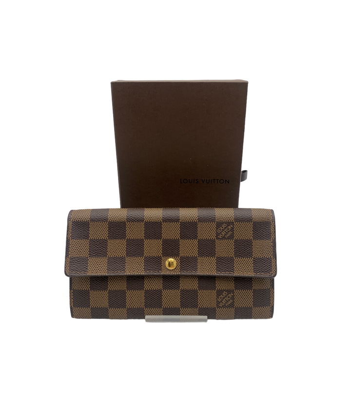 Louis Vuitton Damier Ebene Sarah Wallet (10 card slots)