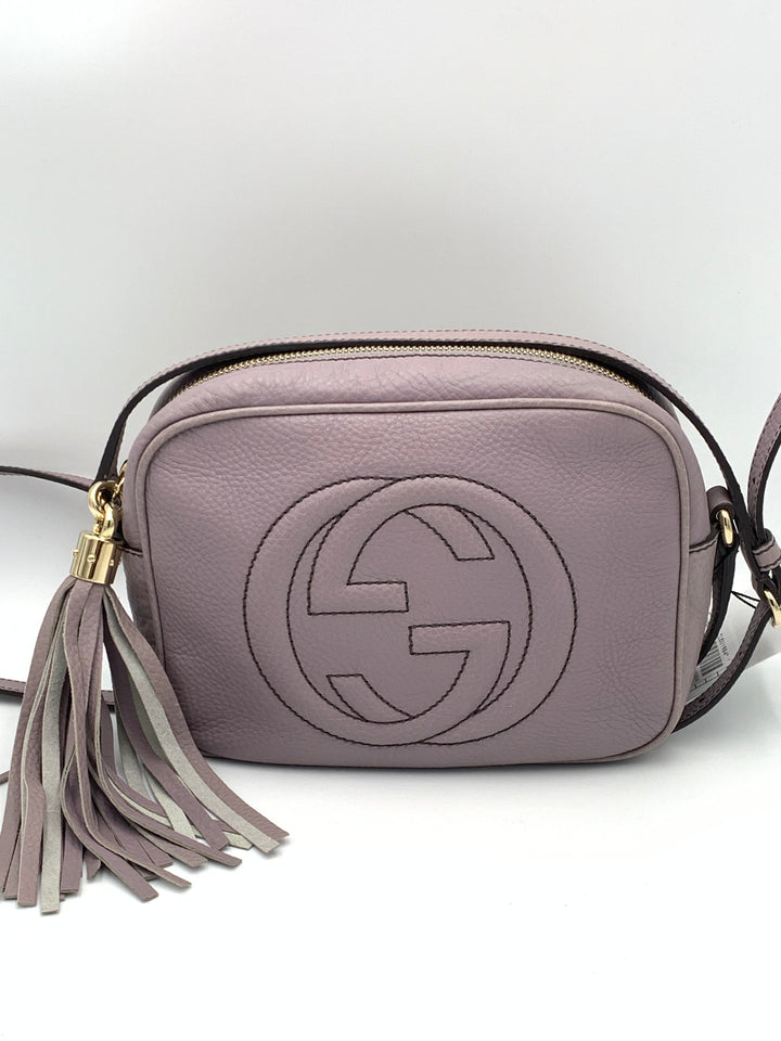 Gucci Purple Leather Small Soho Disco Crossbody Bag