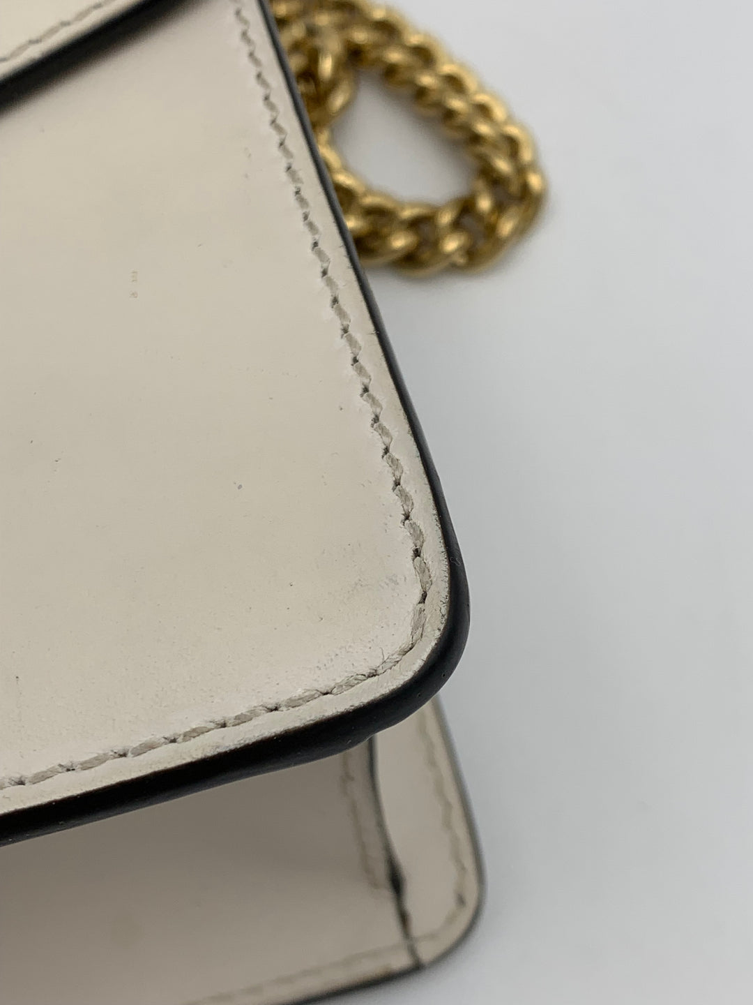 Gucci Mini Sylvie Chain Shoulder Bag White