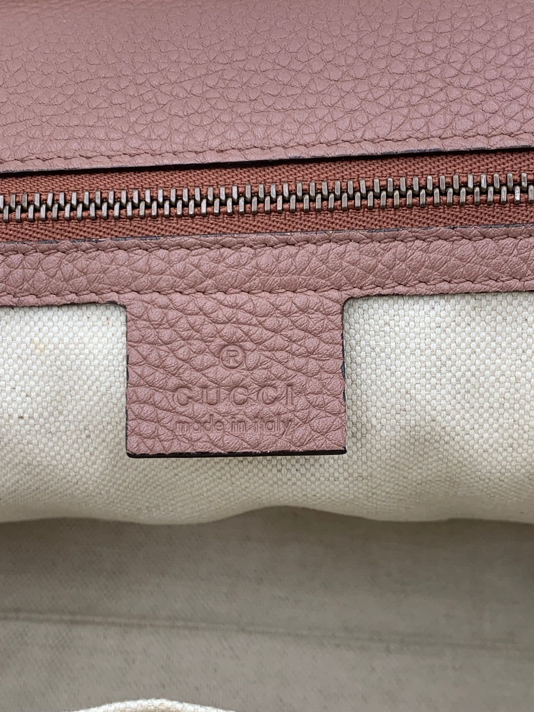 Gucci Pink Leather Marmont Top Handle Bag