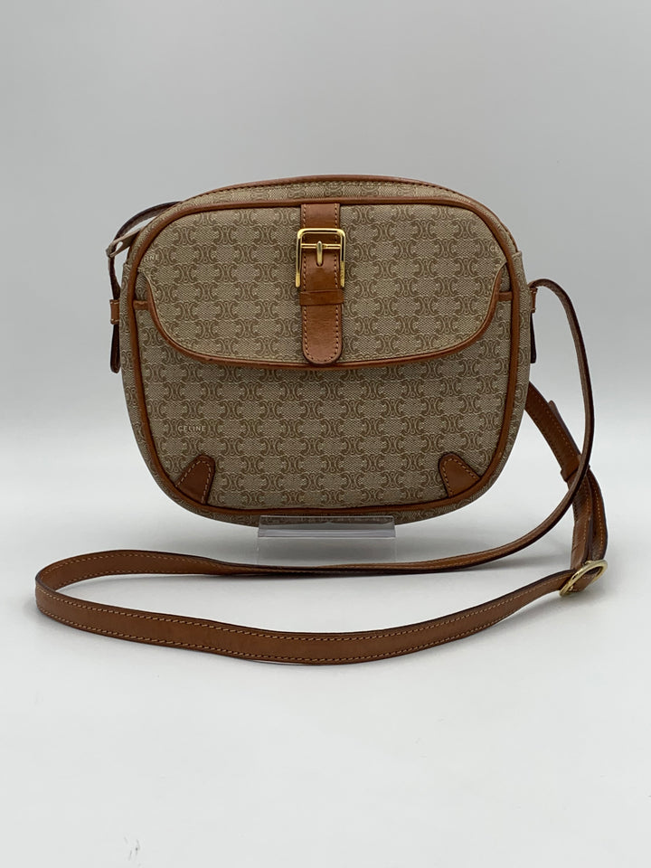 Celine Vintage Macadam Shoulder Bag