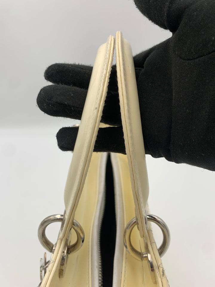 Lady Dior in Beige Cannage Patent Leather