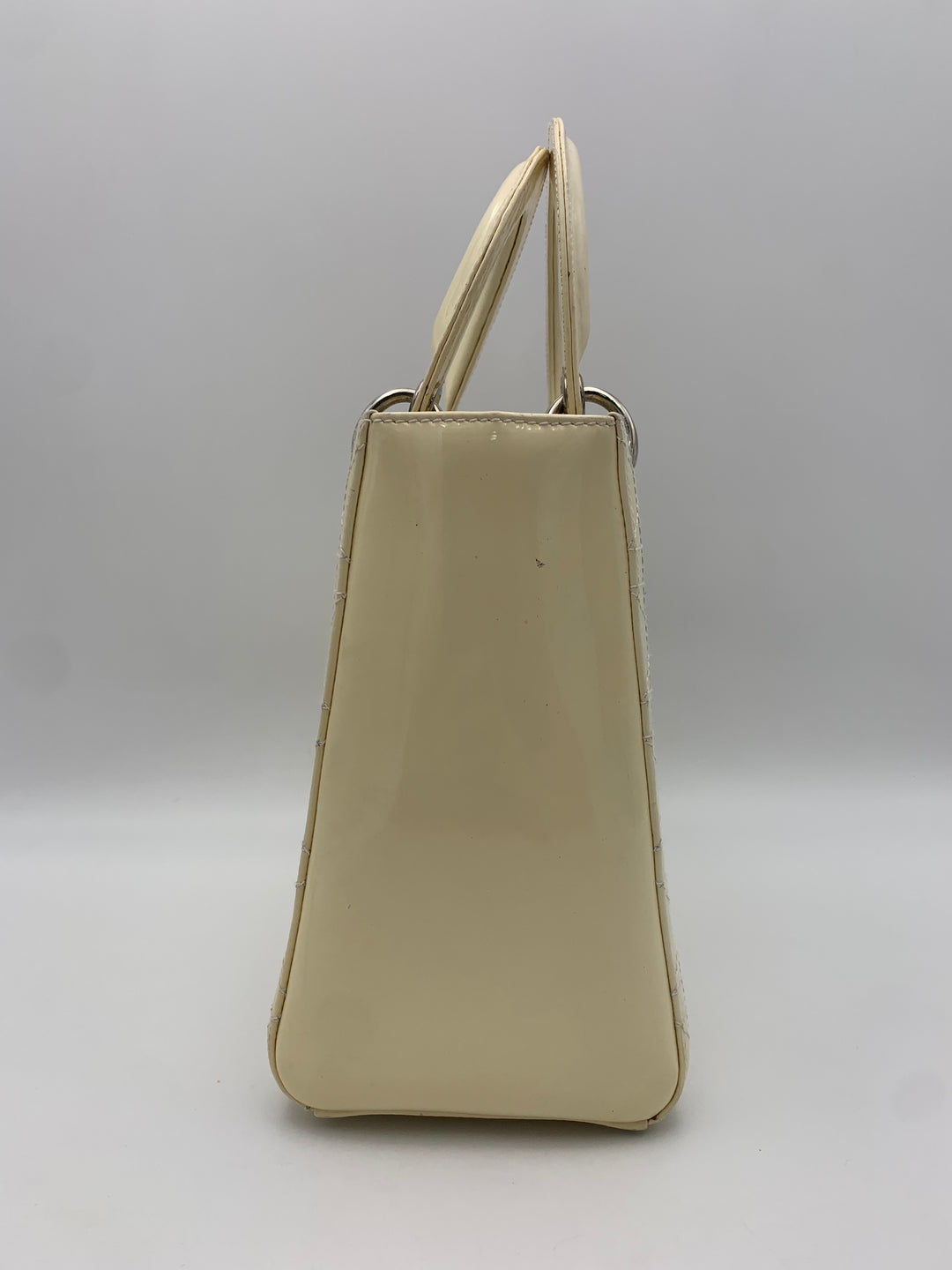 Lady Dior in Beige Cannage Patent Leather