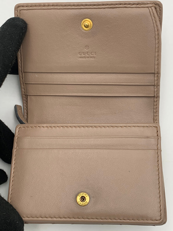 Gucci GG Marmont Beige Bifold Wallet
