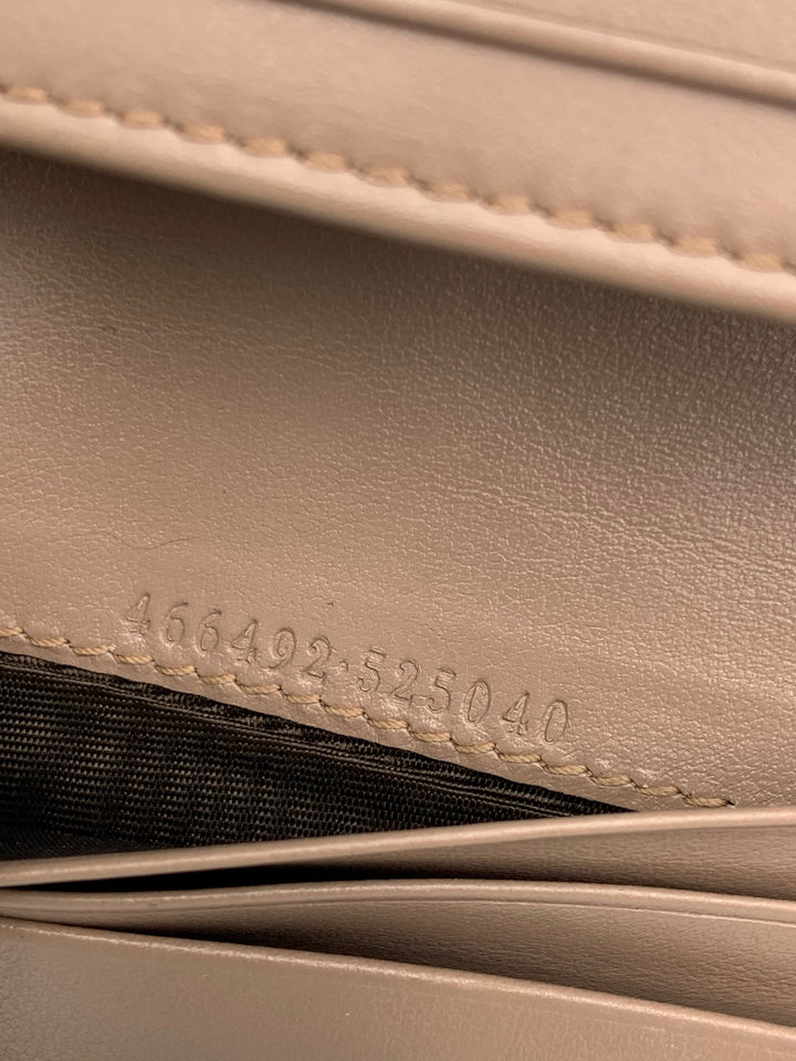Gucci GG Marmont Beige Bifold Wallet