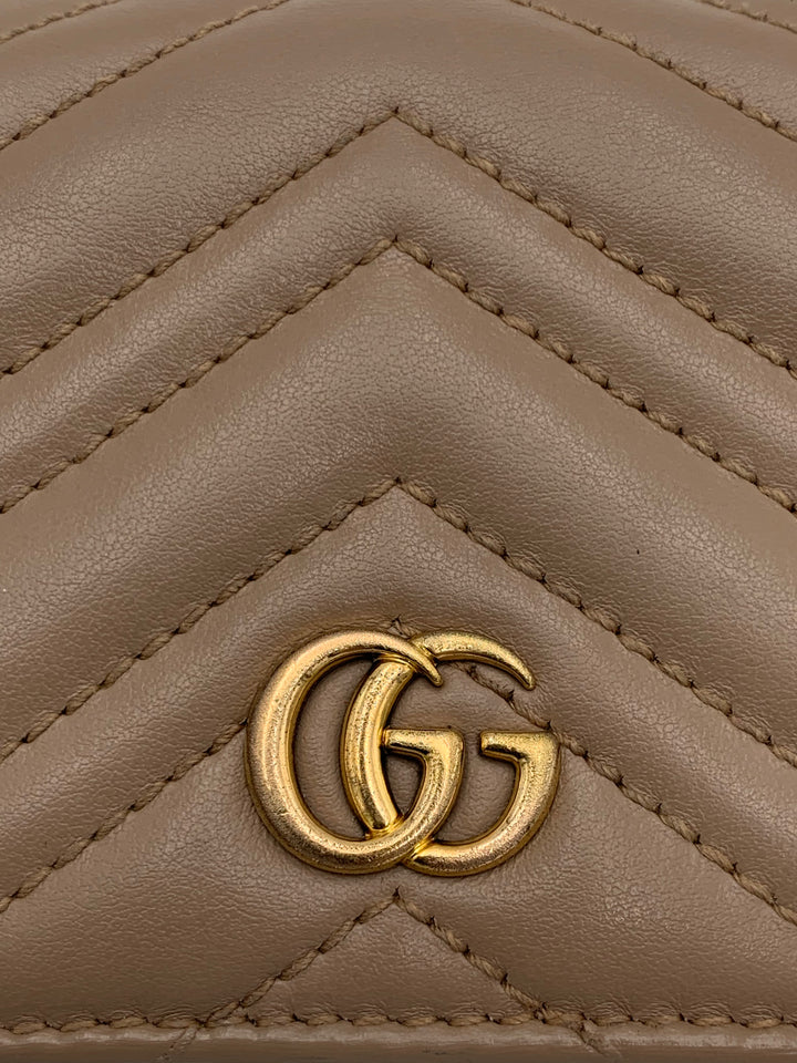 Gucci GG Marmont Beige Bifold Wallet