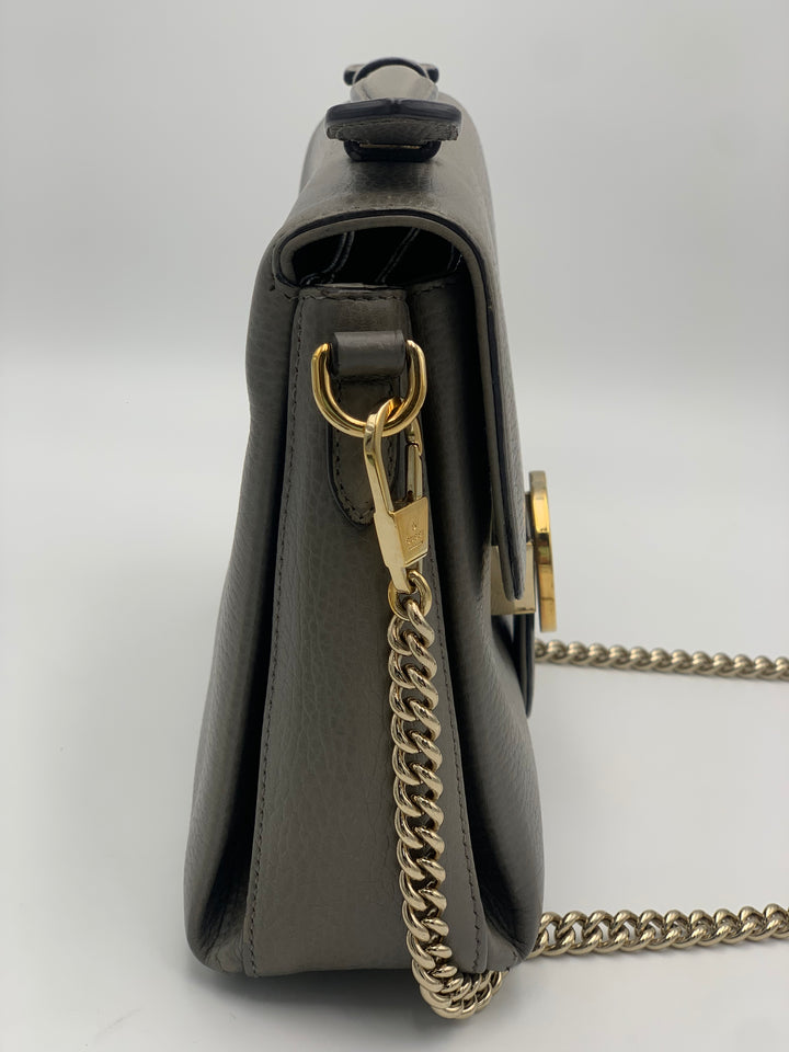 Gucci  Small Dollar Calf Interlocking G Satchel