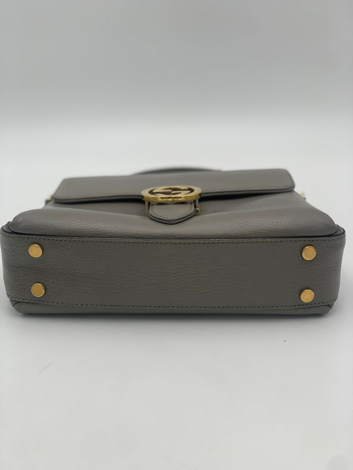 Gucci  Small Dollar Calf Interlocking G Satchel