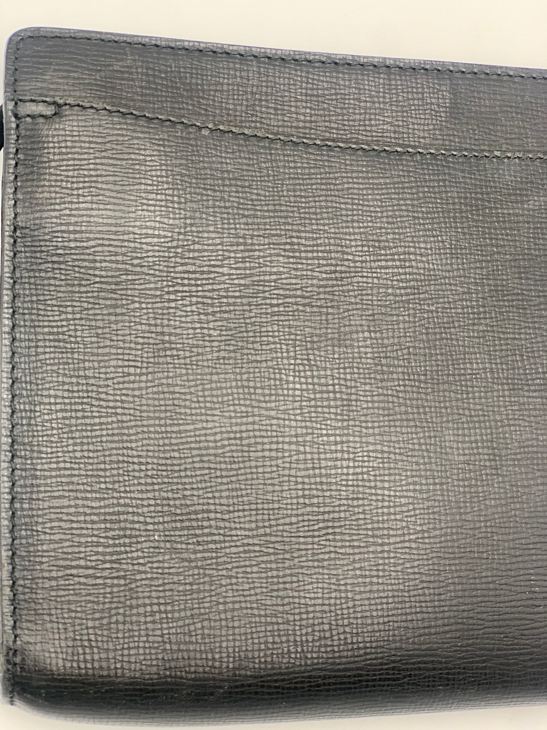 Celine Vintage Triomphe Black Leather Clutch Bag