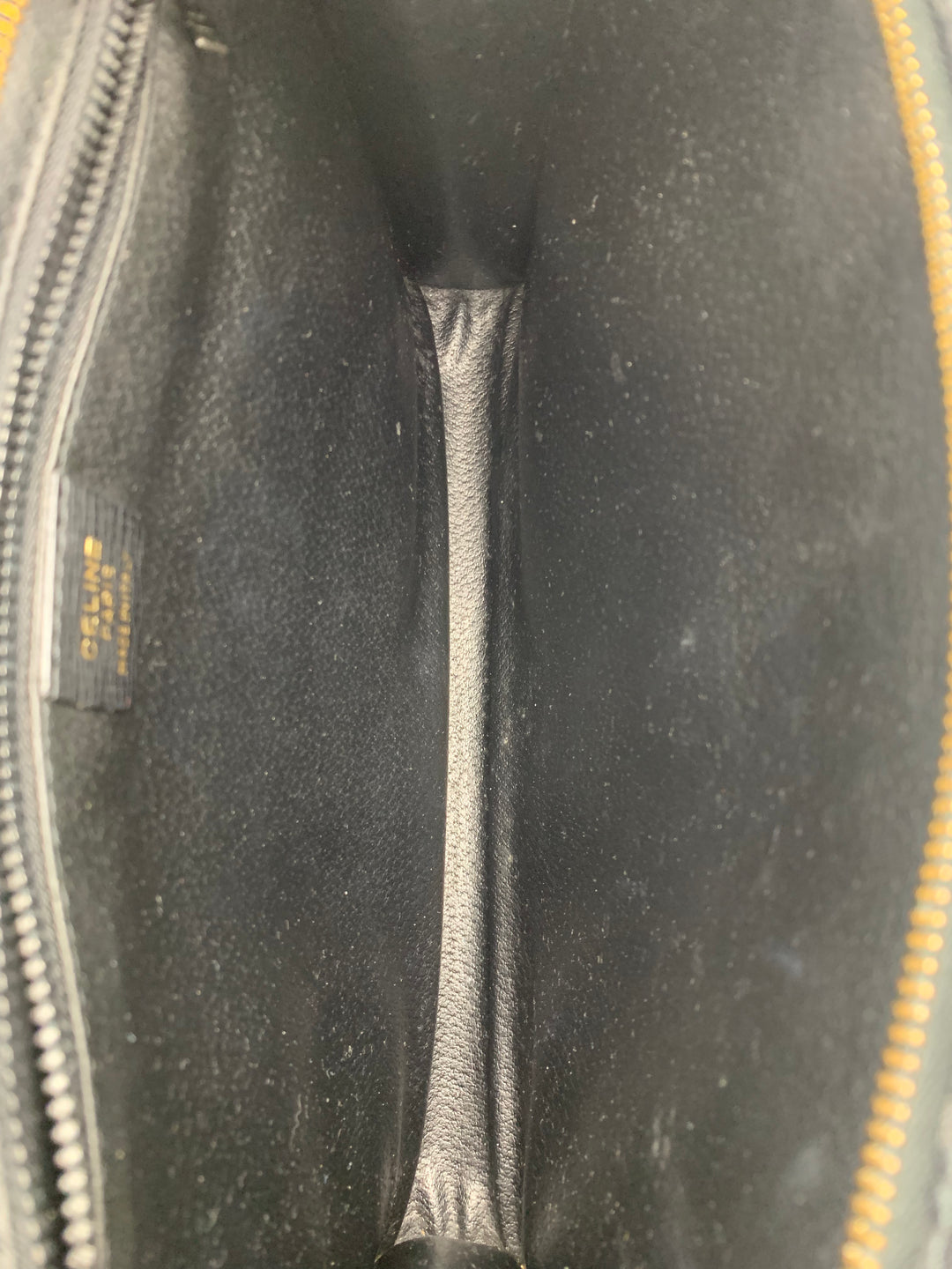 Celine Vintage Triomphe Black Leather Clutch Bag