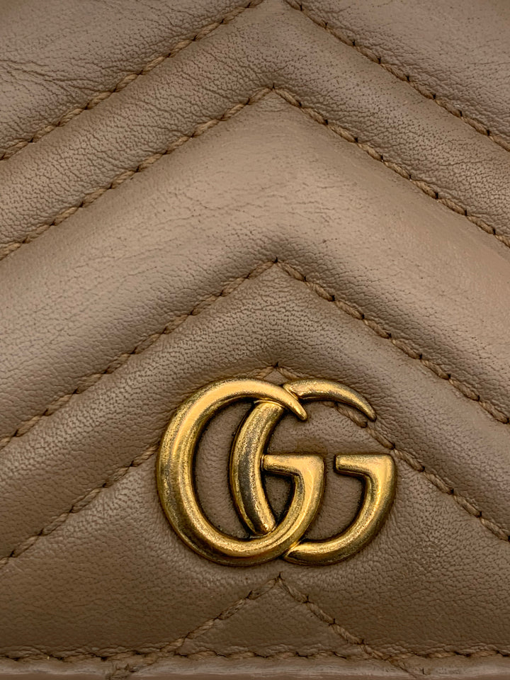 Gucci GG Beige Marmont Bifold Wallet