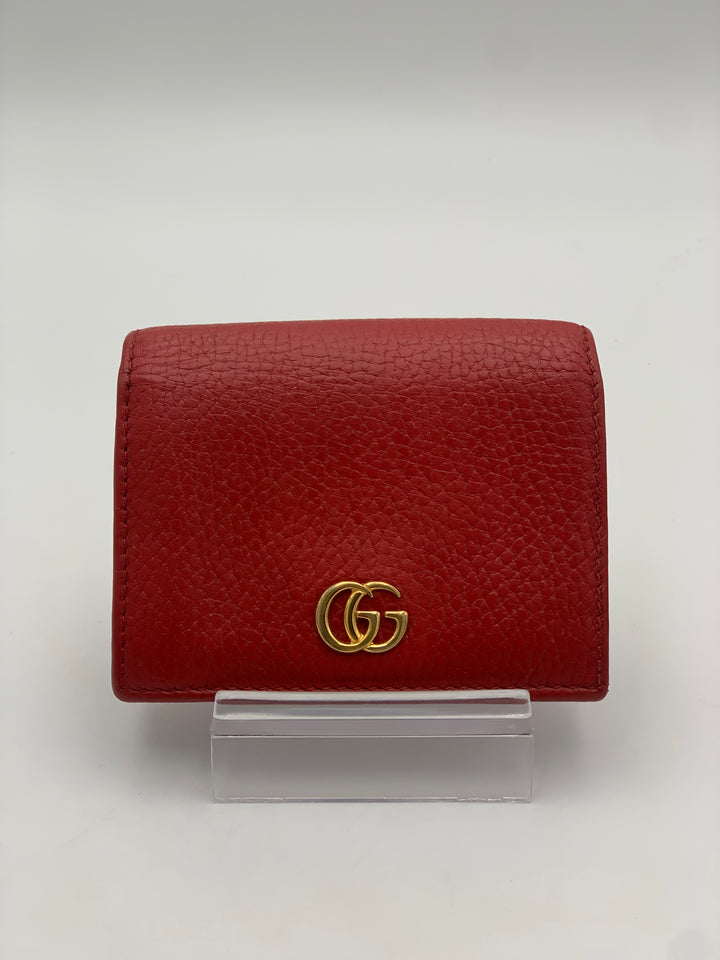 Gucci GG Red Marmont Bifold Wallet