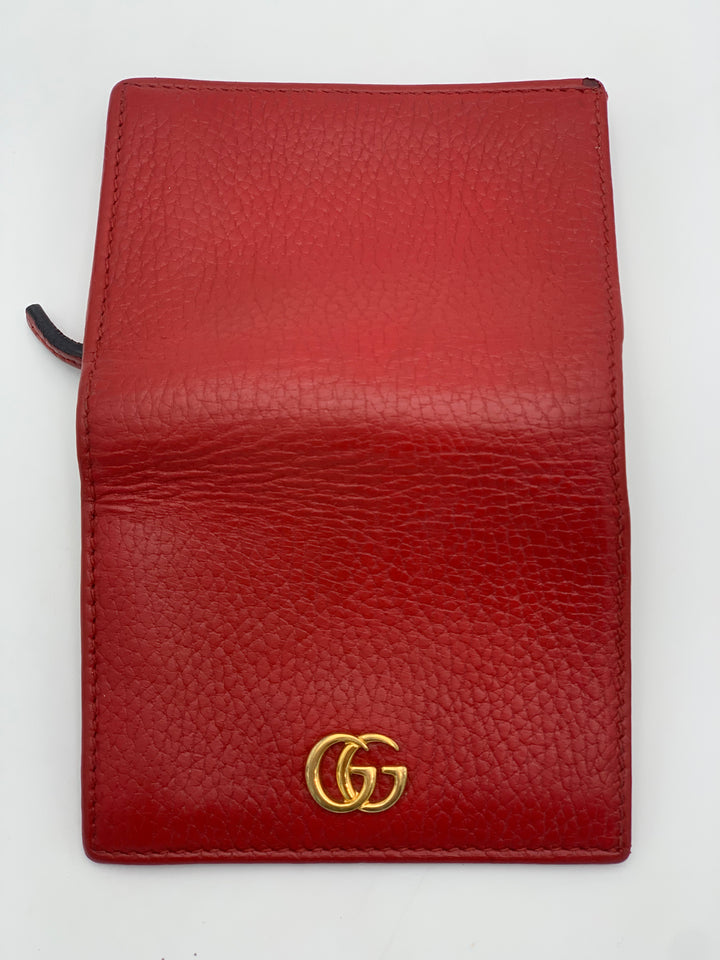 Gucci GG Red Marmont Bifold Wallet