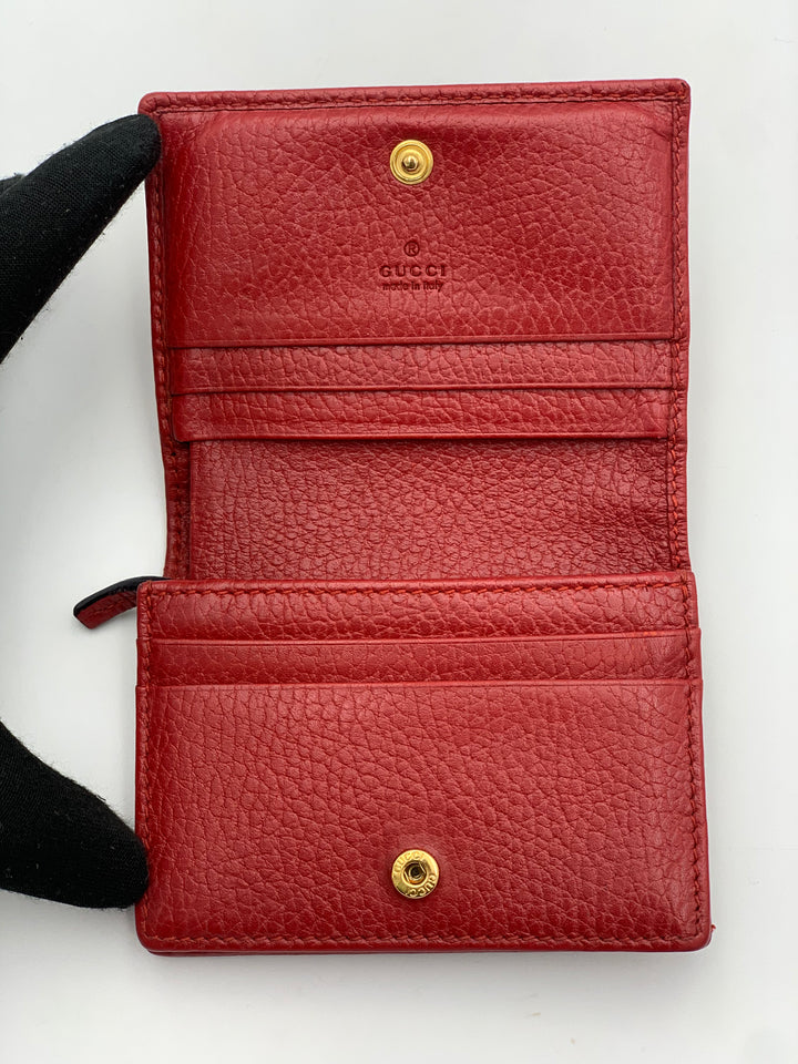 Gucci GG Red Marmont Bifold Wallet
