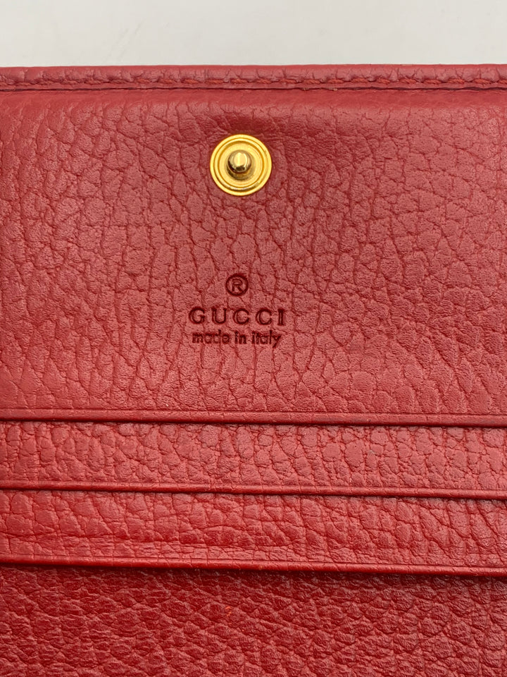 Gucci GG Red Marmont Bifold Wallet