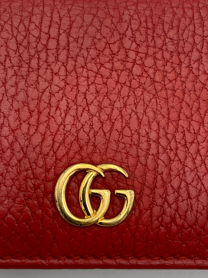 Gucci GG Red Marmont Bifold Wallet
