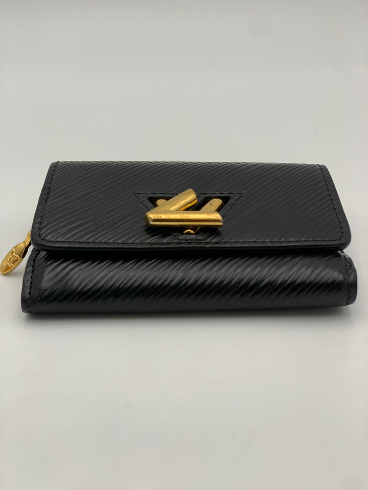 Louis Vuitton Black Epi Twist Compact Wallet