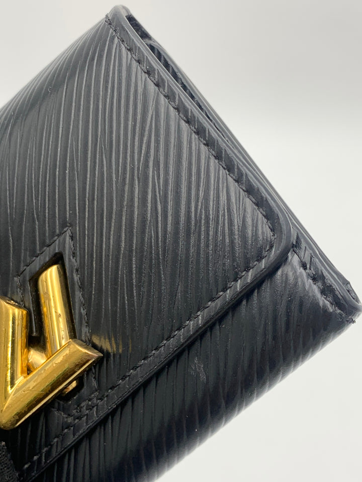 Louis Vuitton Black Epi Twist Compact Wallet