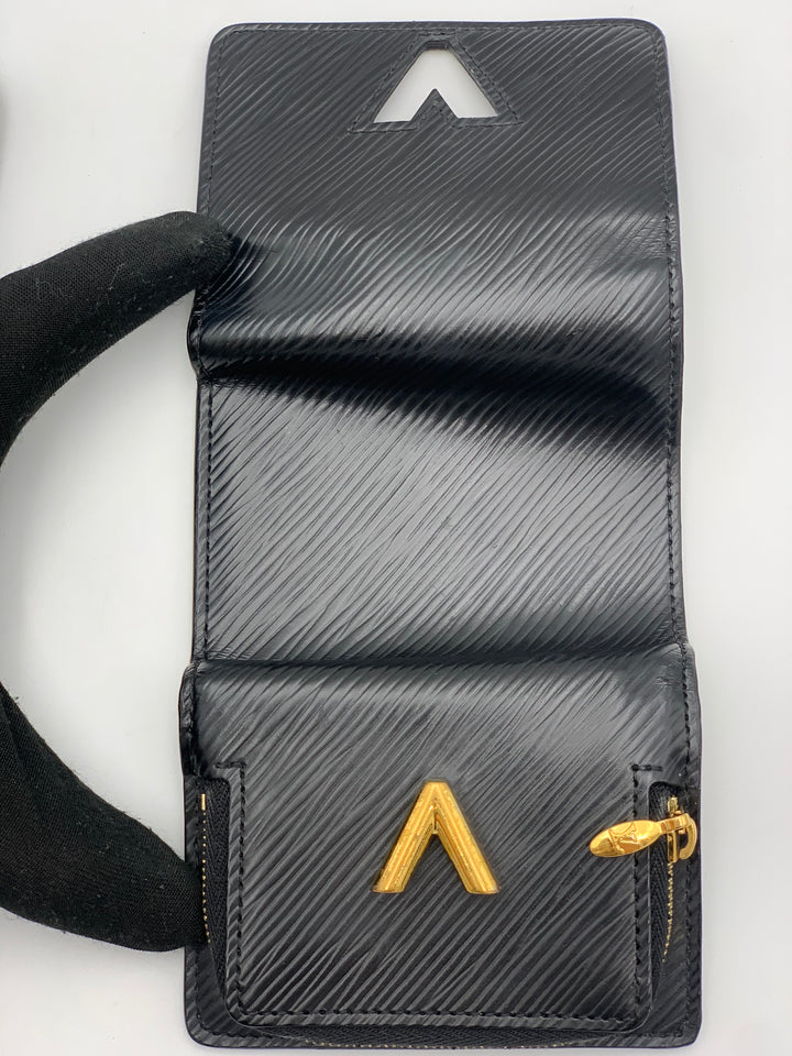 Louis Vuitton Black Epi Twist Compact Wallet