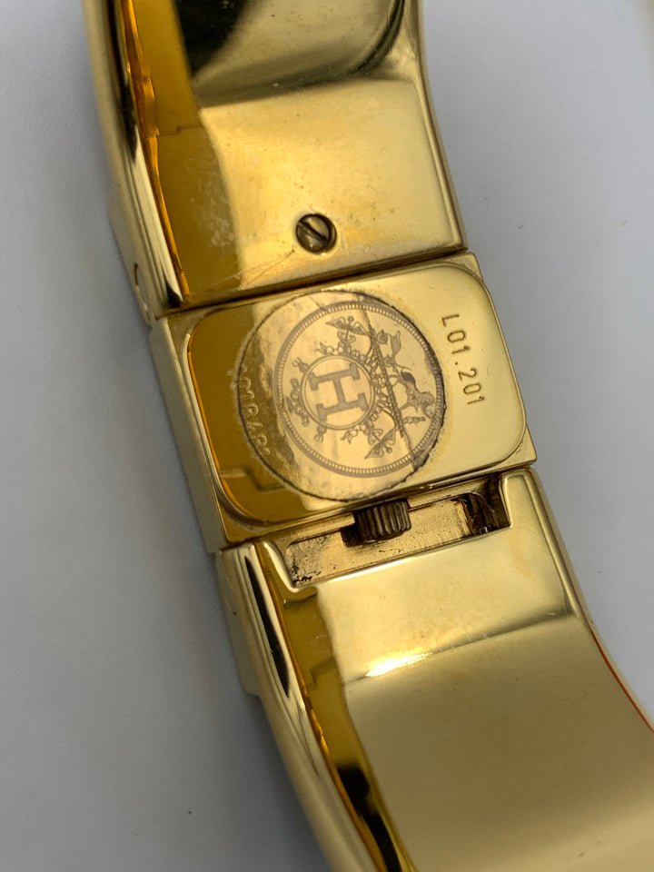 Hermès Loquet Watch Gold Cloisonne Ware