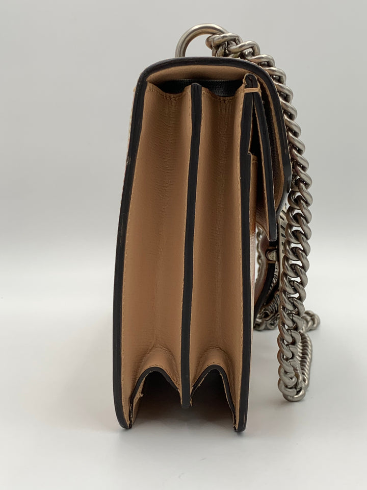 Gucci Small Dionysus Pink Leather Blooms Crossbody Bag