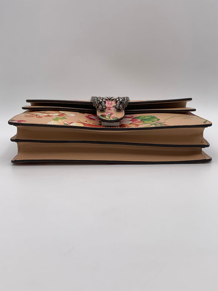 Gucci Small Dionysus Pink Leather Blooms Crossbody Bag