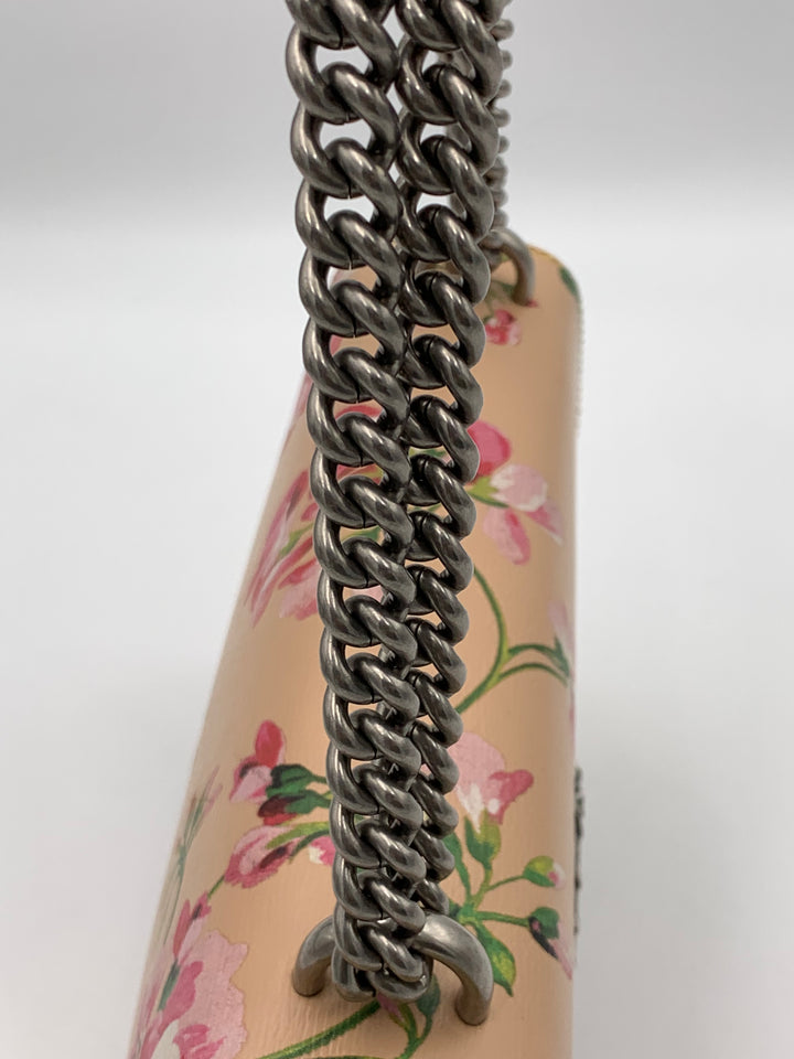 Gucci Small Dionysus Pink Leather Blooms Crossbody Bag