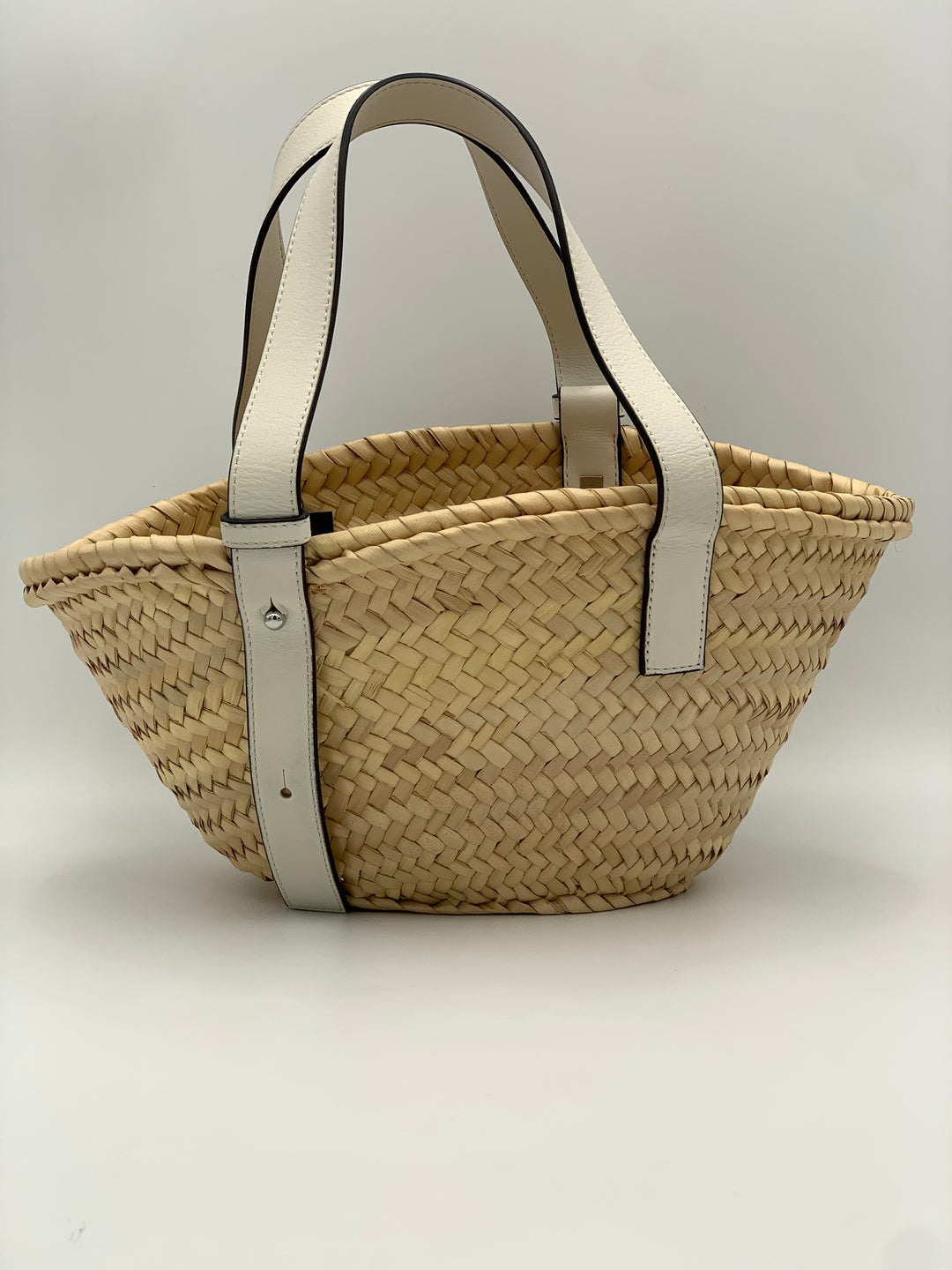 Loewe Small Raffia Anagram Basket Tote Bag